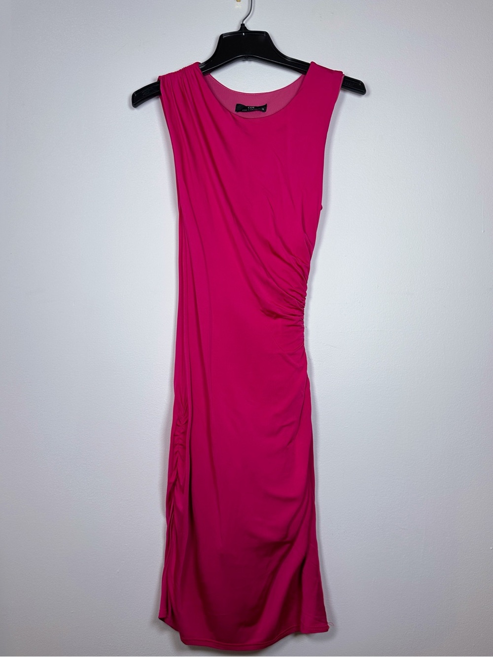 Cue Australia Hot Pink Ruched Cocktail Party Dress